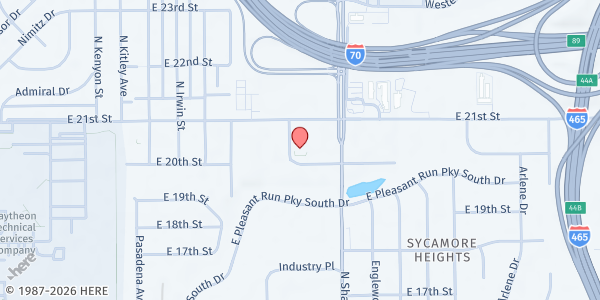 Map showing Jane Pauley - Community Health Pavilion at 2040 Shadeland Ave # 300, Indianapolis, IN