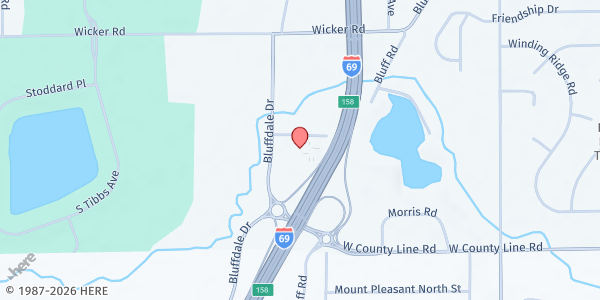 Map showing Plentiful Harvest Food Pantry - Food Distribution Center at Food Pantry, Indianapolis, IN