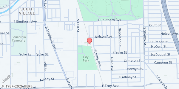Map showing Providence Cristo Rey High School Food Pantry at 2717 S East St, Indianapolis, IN