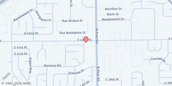 Map showing The Ross Foundation at 8901 42nd St, Indianapolis, IN