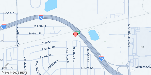 Map showing Windsor Village Park - Indy Parks Foundation at 6510 E. 25th St., Indianapolis, IN