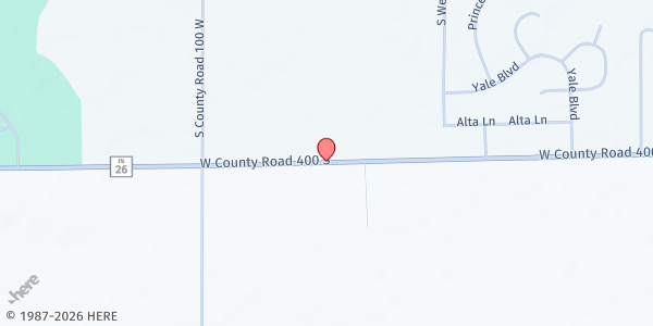 Map showing Bethel Tabernacle Church of God at 661 400 S., Kokomo, IN