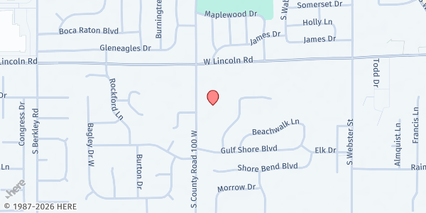 Map showing Grace Baptist Church at 2818 S. Park Rd., Kokomo, IN