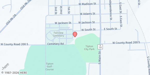 Map showing New Hope Church at 346 S. 00 EW, Kokomo, IN