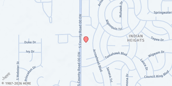 Map showing New Hope Church at 346 S. 00ew, Kokomo, IN