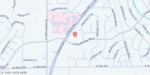 Map showing The ConneXion Church at 700 E. Southway Blvd., Kokomo, IN
