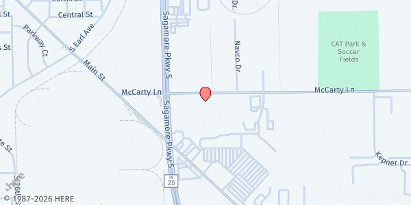 Map showing Graduate Union Counselors Association at 3459 McCarty Lane, Lafayette, IN