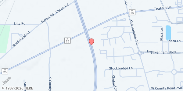 Map showing River City Community Center at 2842 Old U.S. 231, Lafayette, IN