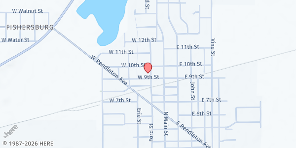 Map showing Lapel Community Food Pantry at 925 Ford St, Lapel, IN