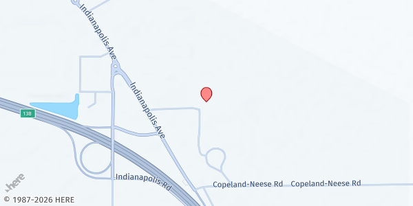 Map showing Gleaners Mobile at Boone Co 4H Fairgrounds at 1300 E 100 S, Lebanon, IN