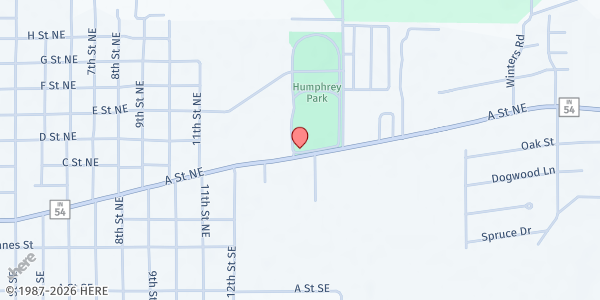 Map showing Greene County Mobile Food Pantry - Linton at 1300 A St. NE, Linton, IN