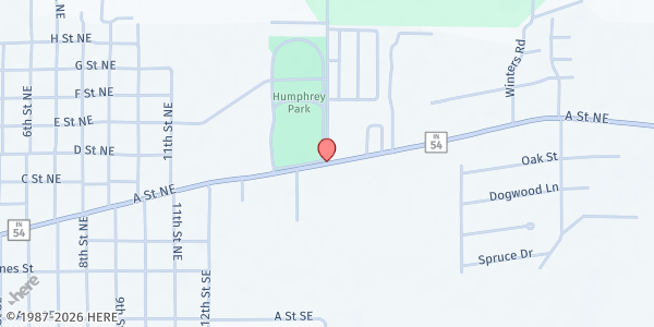 Map showing St. Peter Thrift Shop - Linton Community Food Pantry at 440 NE E St., Linton, IN