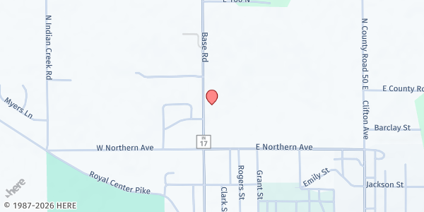 Map showing Food Finders Mobile- Hillcrest Baptist Church at 2110 N 3rd St, Logansport, IN