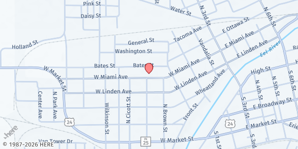 Map showing Franklin Elementary School - Felix's Pantry at 410 W. Miami Ave., Logansport, IN