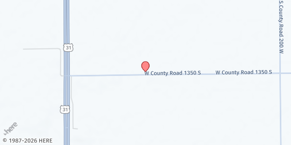 Map showing Macy Food Pantry at 2779 W 1350 N, Macy, IN