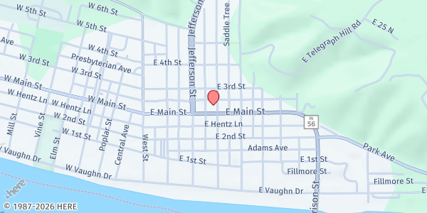 Map showing Salvation Army Madison - Food Table at 331 E Main St, Madison, IN