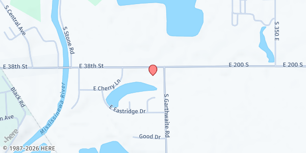 Map showing Brookhaven Wesleyan Church at 2960 E 38th St, Marion, IN