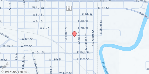 Map showing Gethsemane Episcopal Church at 803 S. Washington St., Marion, IN