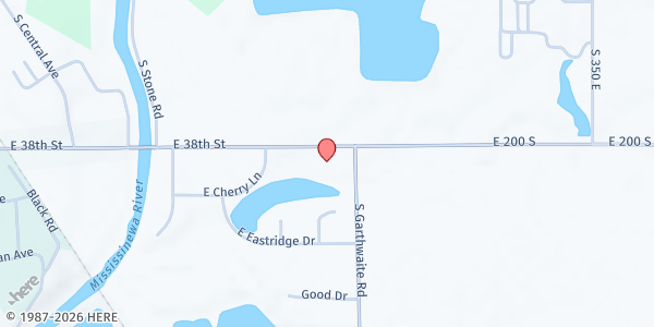 Map showing God's Love at 2960 E 38th St, Marion, IN