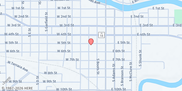 Map showing Marion Grant County Senior Citizens Center at 503 S Gallatin St., Marion, IN