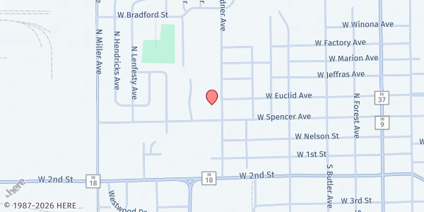 Map showing Salvation Army Marion at 359 N. Bradner Ave, Marion, IN