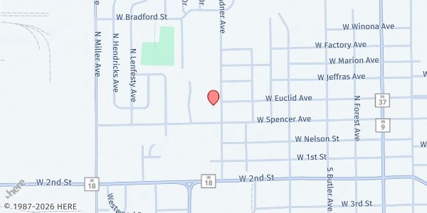Map showing The Salvation Army Marion at 359 N Bradner Ave #3385, Marion, IN