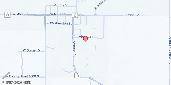 Map showing Monrovia High School: Bulldog Blessings at 205 S Chestnut St, Monrovia, IN