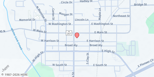 Map showing Churches in Mission at 27 S. Indiana St., Mooresville, IN