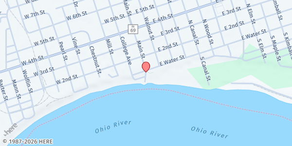 Map showing CAPE Headstart - Posey County at 1113 Main St., Mt Vernon, IN