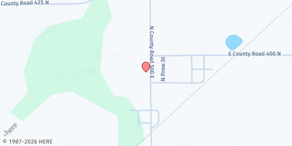 Map showing DeSoto UMC at 6309 N Co Rd 500 E, Muncie, IN