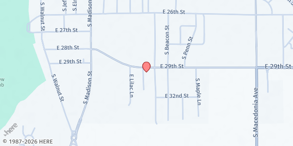 Map showing Greater Kingdom Builders at 901 E. 29th St., Muncie, IN