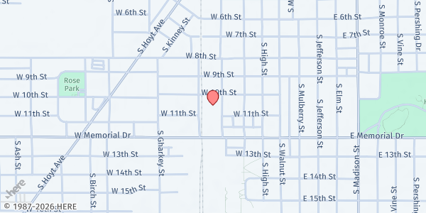Map showing Muncie Mission at 1725 S Liberty St, Muncie, IN
