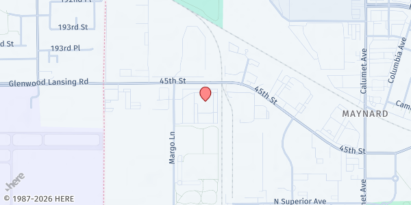 Map showing Operation Care - 340 45th Street at 340 45th Street, Munster, IN