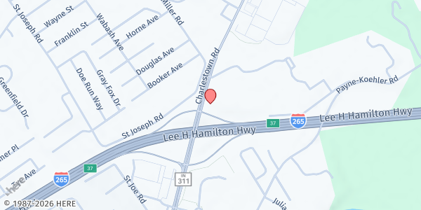 Map showing Community Foundation of Southern Indiana at 4108 Charlestown Rd, New Albany, IN