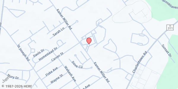 Map showing Graceland Church at 3600 Kamer Miller Rd, New Albany, IN