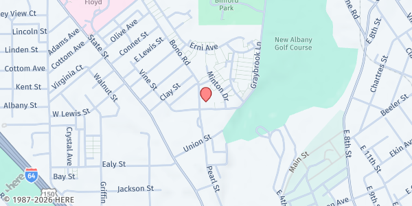 Map showing Hope Southern Indiana - New Albany at 1200 Bono Road, New Albany, IN