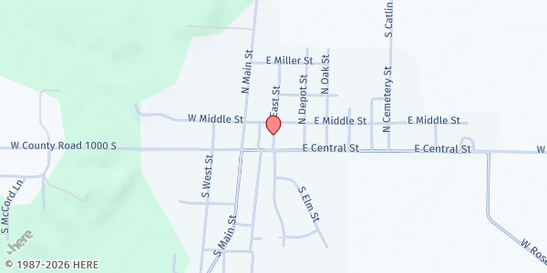 Map showing Newport Christian Food Center at 510 East Extension St, Newport, IN