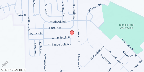 Map showing Food Finders Mobile- Old Beacon Credit Union Parking Lot at 1799 Foreman Dr, Peru, IN