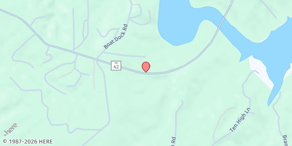 Map showing Cunot Food Pantry at 4750 IN-42, Poland, IN