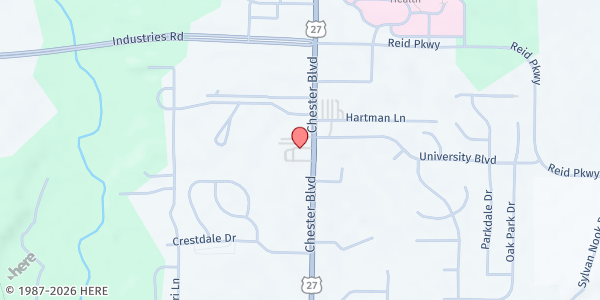 Map showing Northside Church of Christ at 1962 Chester Blvd, Richmond, IN