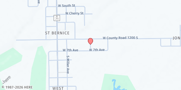 Map showing Scotland Community Church at 7448 S Pleasant St, Scotland, IN