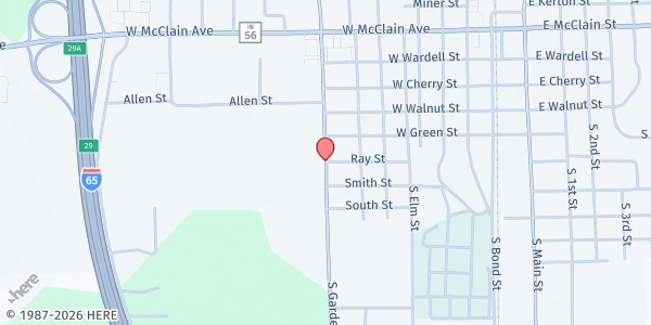 Map showing Scottsburg High School: Warrior Warehouse at 500 N Gardner St, Scottsburg, IN