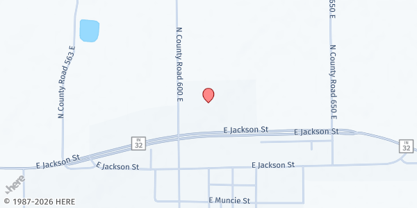 Map showing Compass Church Food Pantry at 400 North 600 East, Selma, IN