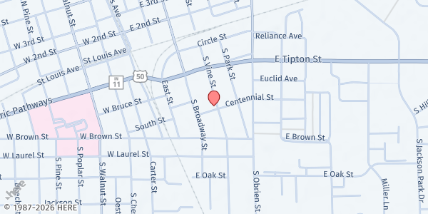 Map showing Anchor House at 250 S. Vine St., Seymour, IN