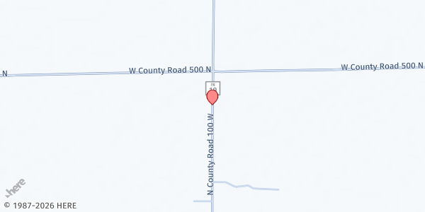 Map showing Heartland Church at 3611 IN-19, Sharpsville, IN