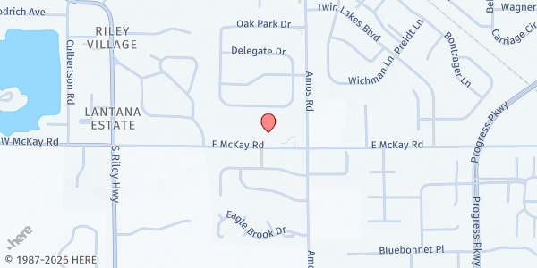 Map showing Beacon of Hope Food Pantry at 918 E McKay Rd, Shelbyville, IN