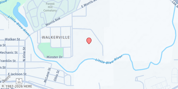 Map showing Human Services of Shelby County - Food Pantry at 825 Elm St., Shelbyville, IN