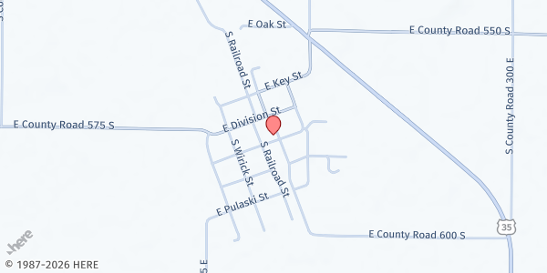 Map showing Bread of Life Food Pantry at 2347 E Main S, Star City, IN