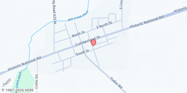Map showing Stilesville Christian Church at 8425 Morgan St, Stilesville, IN