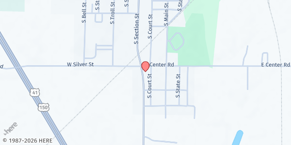 Map showing Our Father's Arms, Inc. at 711 South Section St, Sullivan, IN